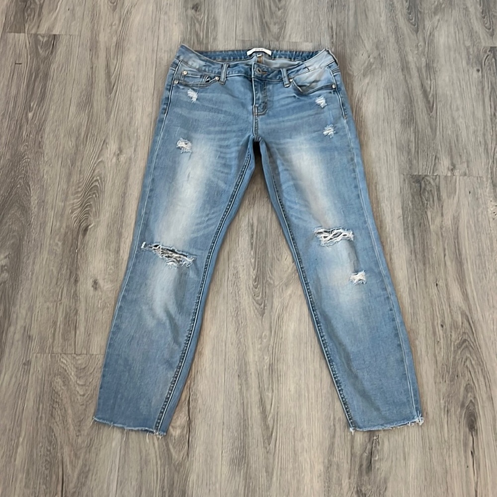 Dex Women's Skinny Ripped Light Blue Jeans